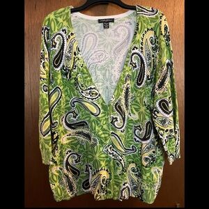 Designers Originals Paisley Cardigan Sweater